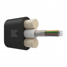 65920 КОСТРОМАКАБЕЛЬ КОС-ОКДП-8х657-ТП-1.8кН Дроп-кабель плоский, с центральной трубкой, усилен стеклопрутками, 8 волокон, SM 9/125, G.657.A1, полиэтилен, 1.8 кН