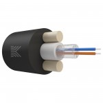 65893 КОСТРОМАКАБЕЛЬ КОС-ОКД-2х657-ТП-1.5кН Дроп-кабель круглый, с центральной трубкой, усилен стеклопрутками, 2 волокна, SM 9/125, G.657.A1, полиэтилен, 1.5 кН