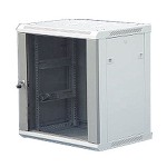 51307 Шкаф настенный 12U серия WM (600х450х635), передняя дверь стекло, собранный, серый Netko