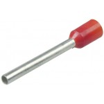 54840 Штыревой втулочный кабельный наконечник E 1010 (НШВИ F=10мм) 1,0мм2, изолированный, красный, 100шт., Netko