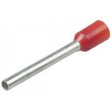 54840 Штыревой втулочный кабельный наконечник E 1010 (НШВИ F=10мм) 1,0мм2, изолированный, красный, 100шт., Netko