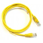 57102 Патч-корд Technolink UTP4 cat 5e, 1,0м, ВС, LSZH, желтый, литой коннектор