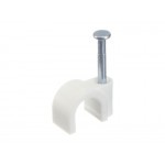 51258 Скоба с гвоздем для крепления круглого кабеля 7 мм /100 шт./ Netko