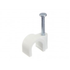 51258 Скоба с гвоздем для крепления круглого кабеля 7 мм /100 шт./ Netko