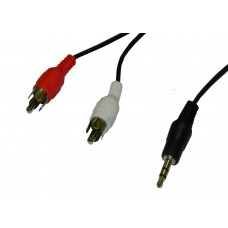 53651 Шнур аудио-видео: 2RCA-3,5 мм стерео ( длина 1.2 м, сборный) Cabletech РАСПРОДАЖА