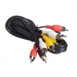 53655 Шнур аудио-видео: 4RCA-4RCA ( длина 1.2 м, сборный) Cabletech РАСПРОДАЖА