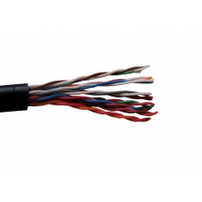 52017 Кабель LC UTP10 cat.3, 305м, 0,40мм, наружный, черный