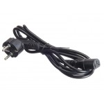 52199 Кабель питания (евровилка - штекер IEC C13) 3*0,5мм2, 1,8м, черный, Netko