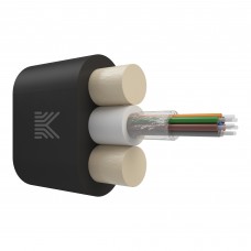 65924 КОСТРОМАКАБЕЛЬ КОС-ОКДП-8х657-ТП-2.4кН Дроп-кабель плоский, с центральной трубкой, усилен стеклопрутками, 8 волокон, SM 9/125, G.657.A1, полиэтилен, 2.4 кН