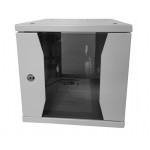 65626 Шкаф настенный 10 6U серия COMPACT (315х368х310), передняя дверь стекло, серый, Netko