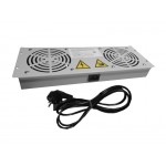 59980 Блок вентиляторов 2 шт для серий Expert, Optima глубиной 600/800/1000 с кабелем, Netko, серый А