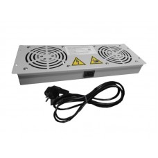 59980 Блок вентиляторов 2 шт для серий Expert, Optima глубиной 600/800/1000 с кабелем, Netko, серый А