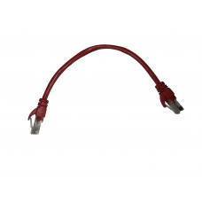 57091 Патч-корд Technolink UTP4 cat 5e, 0,25м, ВС, LSZH, красный, литой коннектор