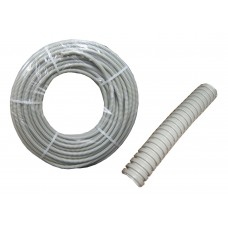 55174 Труба гофрированная, ПВХ, легкая, с зондом, d32 мм, серая, 25м УП