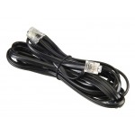 51179 Удлинитель телефонный (6р4с) 3 метра / черный, Netko