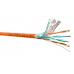 54771 Кабель LC FTP4 cat.5е, одножильный / 305м / Cu / FRLS (Flame retardant low smoke) - малодымный, не поддерживающий горение / оранжевый