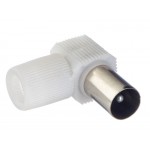 51862 Штекер ТV угловой, белый,Netko