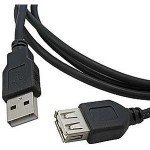 53260 Кабель шт.USB A- гн.USB A 1.1 (3,0м), черный, блистер, Netko РАСПРОДАЖА