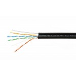 59730 Кабель Skynet Premium UTP4 cat.5е, одножильный / 305м / Cu / Проходит Fluke тест /для наружных работ / с тросом /черный