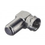 55573 Переходник гнездо F - штекер F, угловой (цинк) (F123-53), Netko