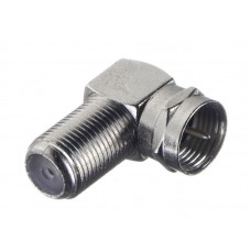 55573 Переходник гнездо F - штекер F, угловой (цинк) (F123-53), Netko