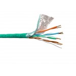 56412 Кабель F/UTP 4 (FTP4) cat.5e NETKO /4 пары 24 AWG BC / экранированный / 305м / нг(A)-HFLTx, зеленый, одножильный СКС, FLUKE TEST