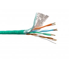 56412 Кабель F/UTP 4 (FTP4) cat.5e NETKO /4 пары 24 AWG BC / экранированный / 305м / нг(A)-HFLTx, зеленый, одножильный СКС, FLUKE TEST