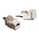 51276 Модуль Keystone неэкранированный, RJ-45, cat.5e, 90°, без инструмента, KE, белый, Netko СКС РАСПРОДАЖА