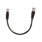 56995 Патч-корд Technolink UTP4 cat 5e, 0,25м, ВС, LSZH, черный, литой коннектор
