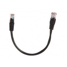 56995 Патч-корд Technolink UTP4 cat 5e, 0,25м, ВС, LSZH, черный, литой коннектор