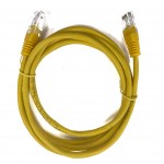 57006 Патч-корд Technolink UTP4 cat 5e, 1,5м, ВС, LSZH, желтый, литой коннектор