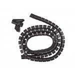 54792 Органайзер для проводов с инструментом для укладки, ID-25mm, 2м, пластик, черный, Netko