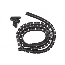 54792 Органайзер для проводов с инструментом для укладки, ID-25mm, 2м, пластик, черный, Netko