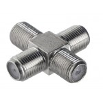 56090 Переходник соединитель на 4 гн F крест (цинк), Netko