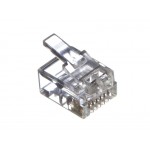 55553 Коннектор RJ-12 Netko (6p6c), (нож с 2-мя зубцами), 100шт.