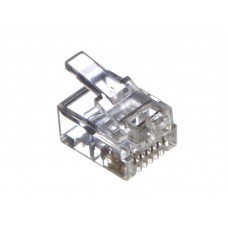 55553 Коннектор RJ-12 Netko (6p6c), (нож с 2-мя зубцами), 100шт.