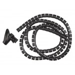 54791 Органайзер для проводов с инструментом для укладки, ID-20mm, 2м, пластик,черный, Netko