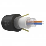 65956 КОСТРОМАКАБЕЛЬ КОС-ОКД-2х657-Т/Н-1кН Дроп-кабель круглый, с центральной трубкой, усилен стеклонитями, 2 волокна, SM 9/125, G.657.A1, полиэтилен, 1 кН