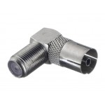 56085 Переходник гн F - гн TV угловой (цинк), Netko