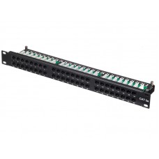 55229 Патч-панель UTP, 19, 48 портов RJ45, cat.5е, 1U, Krone Type, компактная, L