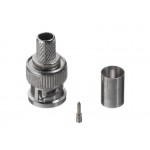 53452 Коннектор BNC для RG-6/SAT-703, цинк/медь, для обжимного инструмента, Netko