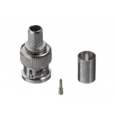 53452 Коннектор BNC для RG-6/SAT-703, цинк/медь, для обжимного инструмента, Netko