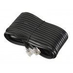 51211 Удлинитель телефонный (6р4с) 15 метров / черный, Netko