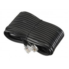 51211 Удлинитель телефонный (6р4с) 15 метров / черный, Netko