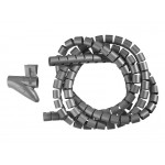 54787 Органайзер для проводов с инструментом для укладки, ID-20mm, 2м, пластик, серый, Netko