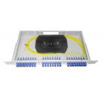 56410 Кросс оптический 19, 1U 8 LC SM, укомплектованный