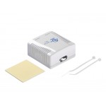 54400 Розетка компьютерная внешняя на плате 2xRJ45, неэкран, cat.5e, 110/Krone тип (Dual IDC) белая, Netko СКС