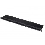 53971 Патч-панель FTP, 19, 24 порта RJ45, cat.6а, 0,5U, Dual Type IDC, Netko СКС