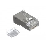 54148 Коннектор RJ-45 Netko CKC (8p8c) cat.6, экранированный, со вставкой, для одножильного и многожильного кабеля (нож с 3-мя зубцами), 100шт.