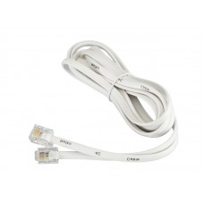 51175 Удлинитель телефонный (6р4с) 2 метра / белый, Netko